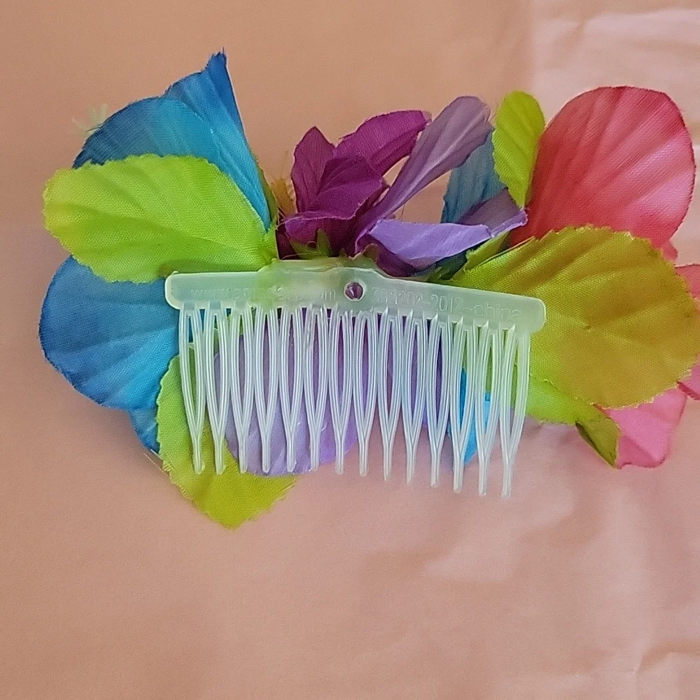 Hair Accessory Flowers  Clips Bands Combs Pink Yellow Blue